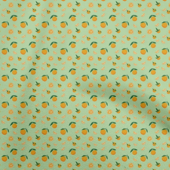 oneOone Polyester Spandex Light Green Fabric Coffeeinated & Vaccinated Sewing Craft Projects Fabric Prints By Yard 56 Inch Wide