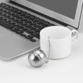 thumbnail image 1 of Silver Stainless Steel Teakettles Strainer Tea Locking Spice Egg Shaped Ball, 1 of 8