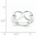 thumbnail image 3 of Sterling Silver Polished Heart Infinity Ring, 3 of 3