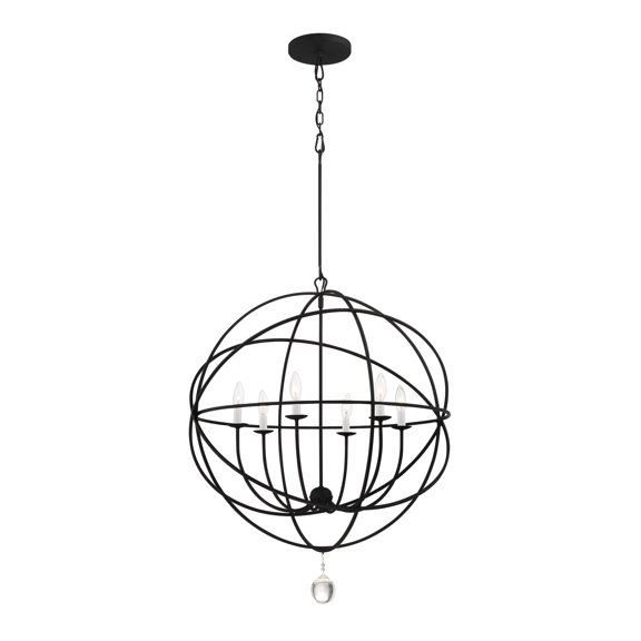 Crystorama Lighting - Solaris - Six Light Chandelier in Minimalist Style - 22.5