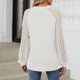 thumbnail image 4 of Top de cuello redondo con patchwork de encaje para mujer, otoño e invierno, 4 of 4