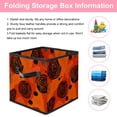 thumbnail image 3 of RATGDN Collapsible Fabric Cube Storage Bin with Double Handles for Living Room Bedroom Office Black - Orange Background with Black Lines, 3 of 7