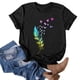 thumbnail image 4 of Gibobby Camisa&nbsp;Moda Mujer Mujeres Blouse Top Round Neck con estilo T camisas（Negro， L), 4 of 5