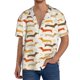 thumbnail image 1 of Fotbe Dachshund Camisa Estampada de Manga Corta para Hombre, Casual de Verano, Estilo Playero, Sin Arrugas-4X-Large, 1 of 5