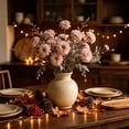 thumbnail image 5 of Artificial Fall Chrysanthemum Floral Stem, Dried Style Faux Flower Sprig With Long Flexible Branch, Rustic Harvest Vase Filler, Thanksgiving Table Mantel Home Decor, 5 of 6