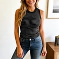 thumbnail image 2 of DHFJKG Camisole Tank Tops For Women Rhinestone Round Neck Fitness Sleeveless Cami Shirt Sexy Night Out Clothes Glitter Versatile Top, 2 of 6