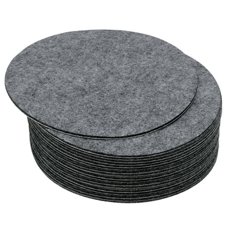 Uxcell 5.5 Inch Diameter Lamp Base Felt, 20Pack 2mm Thickness Adhesive Non-slip Anti-scratch Backed Felt, Grey
