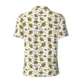thumbnail image 4 of Rocae Hohey Bee Golden2 for Men's Short Sleeve Polo Shirt, Quick Drying Performance Moisture Wicking Sports Men's Golf Shirt 3X-Large, 4 of 9