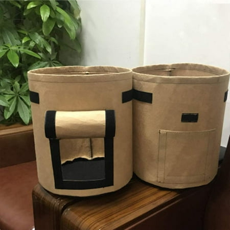 Potato Grow Bags,2-Pack 4 Gallon Potato Planter Bag, Double Layer Nonwoven Cloth Fabric Pots with Handles for Vegetables, Fruit, Carrot, Tomato,