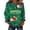 Green, variant on MEICHEN Women's 250th Anniversary Embroidered Denim Patchwork Round Neck Sweatshirt 250th Anniversary Sweatshirt Patriotic Sweatshirt