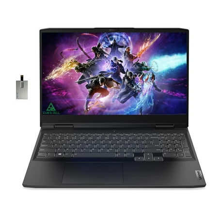 2022 Lenovo IdeaPad Gaming 3 15.6" 120Hz Gaming Laptop, AMD Ryzen 5 6600H, 32GB RAM, 2TB PCIe SSD, NVIDIA GeForce RTX 3050, Backlit Keyboard, Onyx Gray, Windows 11, 32GB SnowBell USB Card