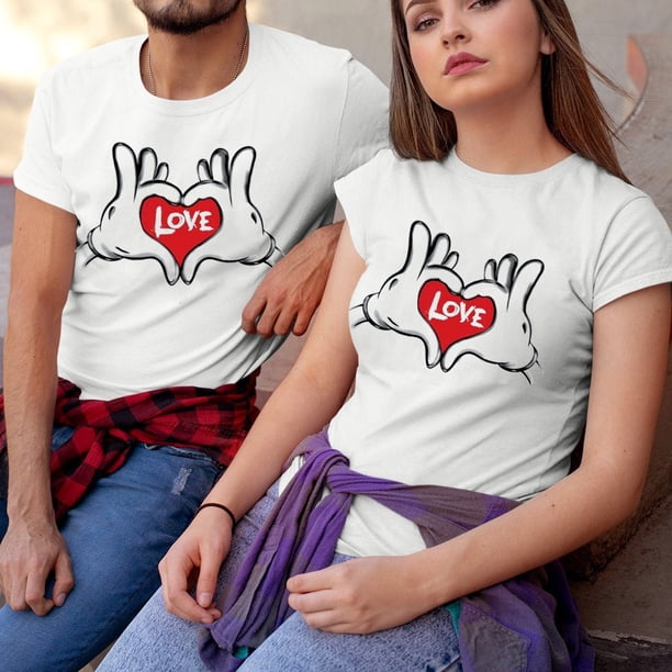 Fiudx Ofertas Relámpago Hombre Día de San Valentín Tops Camiseta Estampada Blusa Casual de Manga Corta