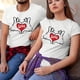 thumbnail image 1 of Fiudx Ofertas Relámpago Hombre Día de San Valentín Tops Camiseta Estampada Blusa Casual de Manga Corta, 1 of 7