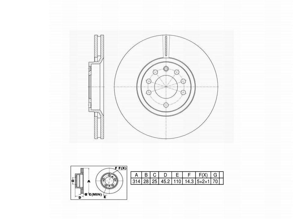 Winstop Brake Rotor, Front WS244790, Saab 9-3 2011-2003