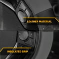 thumbnail image 6 of CATERPILLAR Two Tone Ergonomic Soft Leather Grip Steering Wheel Cover - Strong, Durable and Comfortable Universal Size 14.5-15.5" (Dark Gray / Black), 6 of 8