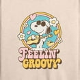 thumbnail image 3 of Peanuts - Feelin Groovy Snoopy And Woodstock - Women's Lightweight French Terry Long Sleeve Shirt, 3 of 6