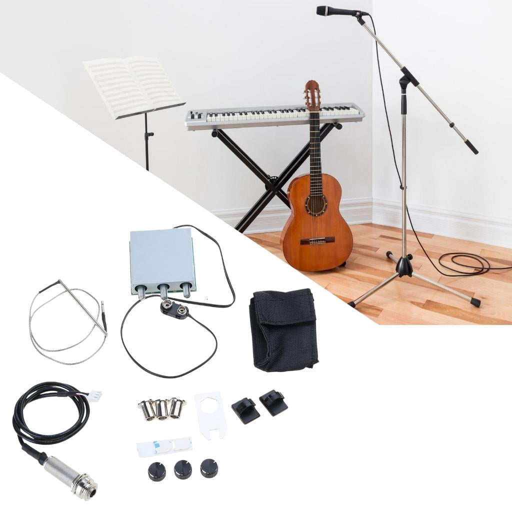 CEORPER Guitar Pickup Equalizer Guitar Piezo Transducer Pickup Guitar Equalizer Pickup