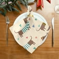 thumbnail image 2 of GZHJMY Pet Cloth Napkin Dachshund Rainbow Valentines Heart Kitchen Dining Table Holiday Decor Housewarming Gift 1 Pack 20" × 20", 2 of 6
