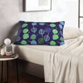 thumbnail image 5 of Plush Throw Pillow Covers, doodles leaves Pillow Cases with Invisible Zipper, Breathable Microfiber Pillow Cases Standard Size for Sleeping Bedroom Sofa Living Room 14x20, 5 of 5
