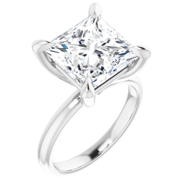 4 Carat Princess Lab Grown Diamond Engagement Ring