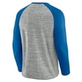 thumbnail image 3 of Men's Darius Rucker Collection by Fanatics  Heather Gray Milwaukee Brewers Raw Edge Raglan Long Sleeve Baseball T-Shirt, 3 of 4