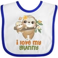 thumbnail image 3 of Inktastic Sloth I Love My Granny Boys or Girls Baby Bib, 3 of 4