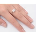 thumbnail image 4 of CHOOSE YOUR COLOR Women's Clear CZ Cluster Promise Ring .925 Sterling Silver Band White Female Size 5, 4 of 4