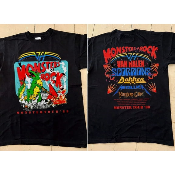 MONSTER OF ROCK T-Shirt, Vintage 1988 Monters of Rock Tour Concert T-Shirt