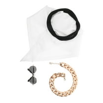 Raindrops Decorative Pet Costume Set with Arabian Headband, Sunglasses, and Necklace - Breathable Outfit for Dogs and Cats