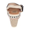 thumbnail image 3 of GC Shoes Women's Open Toe Memory Foam Summer Espadrille Wedge Sandals, Braided Strap Ankle Platform Heels, Cheri/Black/10, 3 of 5