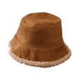 thumbnail image 2 of Travelwant Winter Plush Fuzzy Bucket Hat Faux Fur Shearling Sherpa Fisherman Hats for Women, 2 of 7