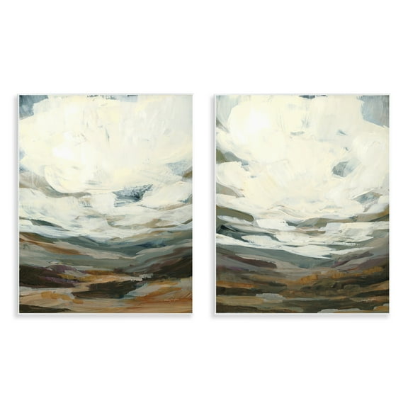 Stupell Industries Overcast Timber Thicket Abstract Painting Unframed Art Print Wall Art, 11 x 14, Set of 2