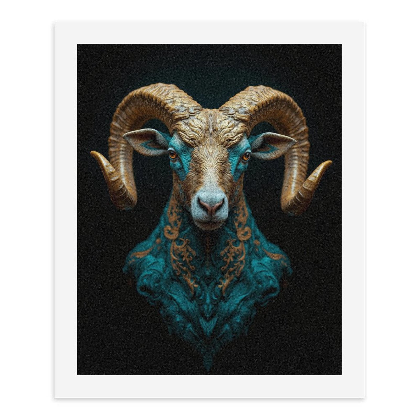 Paint By Numbers Kit for Adults Beginner - DIY Majestic Ram Artistic Portrait Canvas Painting Kits for Adults, Frameless Paint By Number for Adults for Home Wall Decor 16x20 Inch
