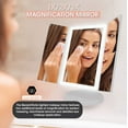 thumbnail image 4 of Makeup Mirror with Lights, Backlit Vanity Mirror: Embrace Precision with Updated LED, 1X 2X 3X 10X Magnified Views, 360° Swivel, Portable and Elegant Design for Daily Use, 4 of 8