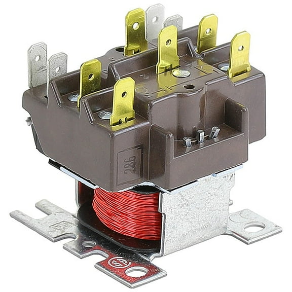 (Price/Each)Honeywell R8222N1011 DPDT Pilot Relay, 24v AA, Double QC Coil