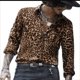 thumbnail image 1 of Camisetas con estampado de leopardo de estilo hip hop de la calle Harajuku para hombre nueva camiseta de fiesta de moda ropa para mujer tops con botones de solapa ropa, 1 of 6