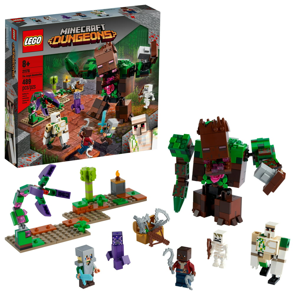 LEGO Minecraft The Jungle Abomination 21176 Building Toy Playset (487 ...