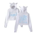 thumbnail image 3 of XLOV Merch UXLXVE Album Tracklist Print Cat Ear Hoodie – Women’s Long Sleeve Pullover Sweatshirt, Casual Streetwear Top for EVOL Fan support, 3 of 6