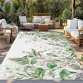 thumbnail image 2 of Sage Green Leaves Outdoor Rug for Patio/Deck/Porch, Non-Slip Large Area Rug 3 x 5 Ft, Weeping Spring Floral Elegant Pastoral Indoor Outdoor Rugs Washable Area Rugs, Camping Rug Carpet Runner, 2 of 8