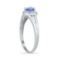 thumbnail image 2 of SZUL Women's Heart Shape Tanzanite and Diamond Ring in 10K White Gold, 2 of 6