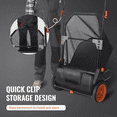 thumbnail image 3 of Push Lawn Sweeper, 21inch Leaf & Grass Collector, Strong Heavy Duty Thickened Steel Durable to Use with Large Capacity 3.5 cu. ft. Mesh Collection Hopper Bag, 2 Spinning Brushes, 3 of 8