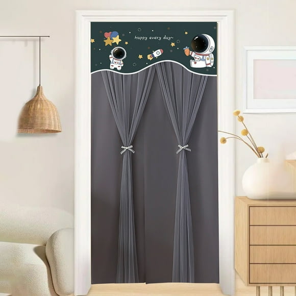 Double Layer Lace Door Curtain, With Liner No Drilling Required Hide And Sunlight Blocking Ideal, For Home Decoration Elegant Lace Door Curtain, Protect Privacy Sidelight Curtains