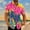 1#Multicolor, variant on DPTALR Men's Casual Printed Turndown Collar Button Short Sleeve Shirt,Multicolor, XXL