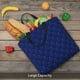 thumbnail image 5 of Fotbe Navy Blue Bolsa Tote con Estampado para Mujer, Bolsos con Cremallera, Bolsa de Hombro Casual de Gran Capacidad con Bolsillos Internos, 5 of 7