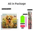 thumbnail image 2 of Cute Golden Retriever in Wild Flowers DIY 5D Diamond Art Painting by Number Kits for Adults Paint with Full Drill Round Diamond Gems Painting Art Craft for Home Wall Decor 13.8x13.8in, 2 of 7
