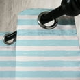 thumbnail image 2 of Ambesonne Grunge Grommet Curtain Single Panel, Striped and Grunge Brush, 50"x60", Pale Blue Off White, 2 of 5