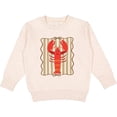 thumbnail image 2 of Inktastic Lobster Striped Cute Squiggle Toddler Sweatshirt, 2 of 4