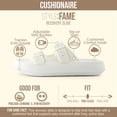 thumbnail image 3 of Cushionaire Fame Pillow Recovery Sandals for Women, Adjustable Double Buckle Waterproof EVA Cloud Slides for Women, 3 of 20