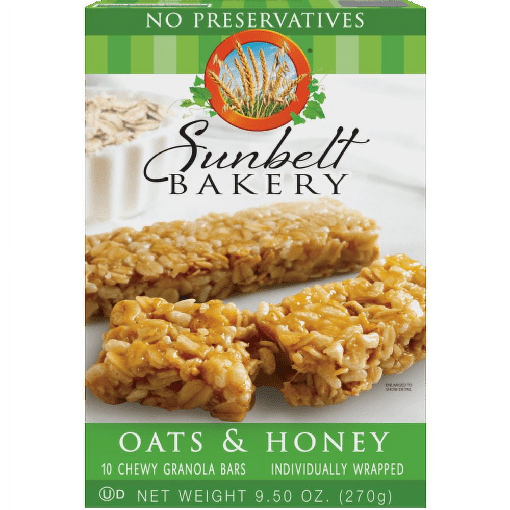 Sunbelt Bakery Oats & Honey Chewy Granola Bars, 1.0 oz Bars, 80 Count