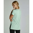 thumbnail image 6 of Real Essentials 5 Pack: Women's Short Sleeve Split Hem V-Neck T-Shirts, Athletic Tops, Gym, Workout, Yoga, Activewear (Plus), 6 of 6